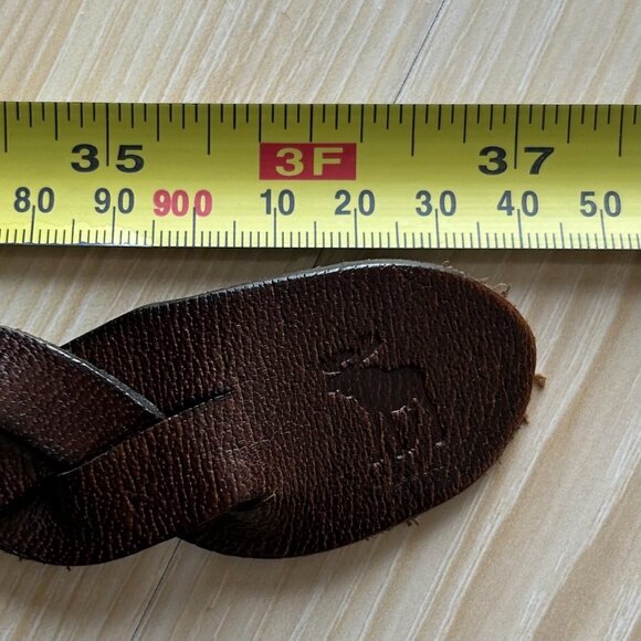 Abercrombie Fitch Braided Leather Belt Kid's Size Medium in Brown - Picture 7 of 10